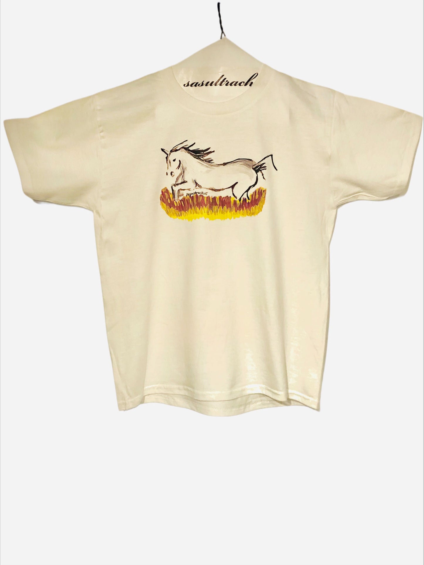 Horse Gold Mane & Tail Youth Tee - White