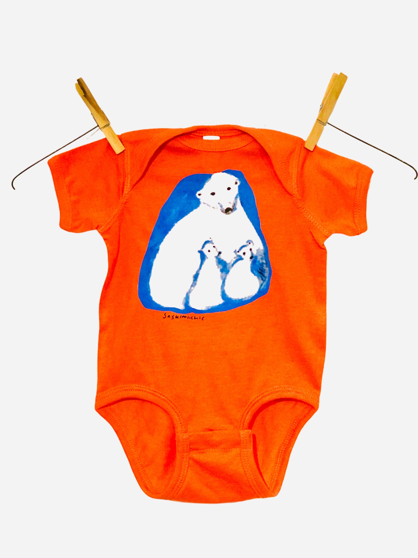 Polar Bear Onesie - Orange