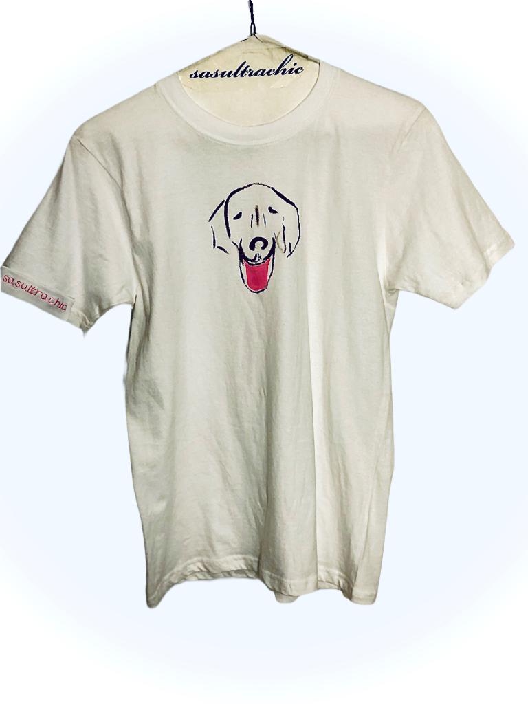 Dog Pink Tongue Adult Tee