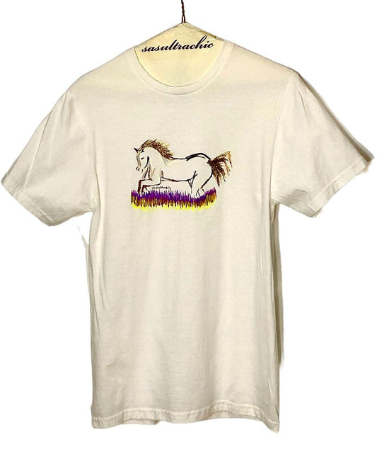 Horse Gold Mane & Tail Adult Tee