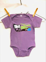 Cow Print Onesie - Purple 1