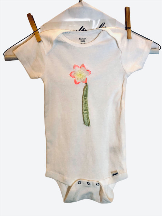 Daffodil Flower Onesie - White