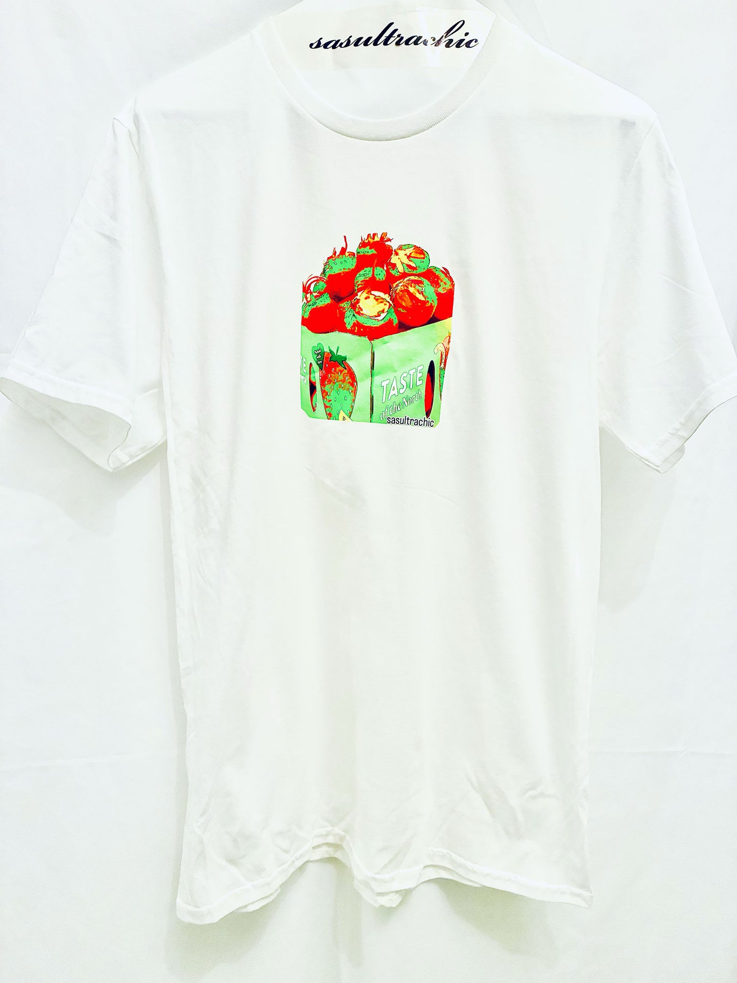 Green Strawberry Youth Tee - White