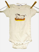 Horse Gold Mane & Tail Onesie - White 1
