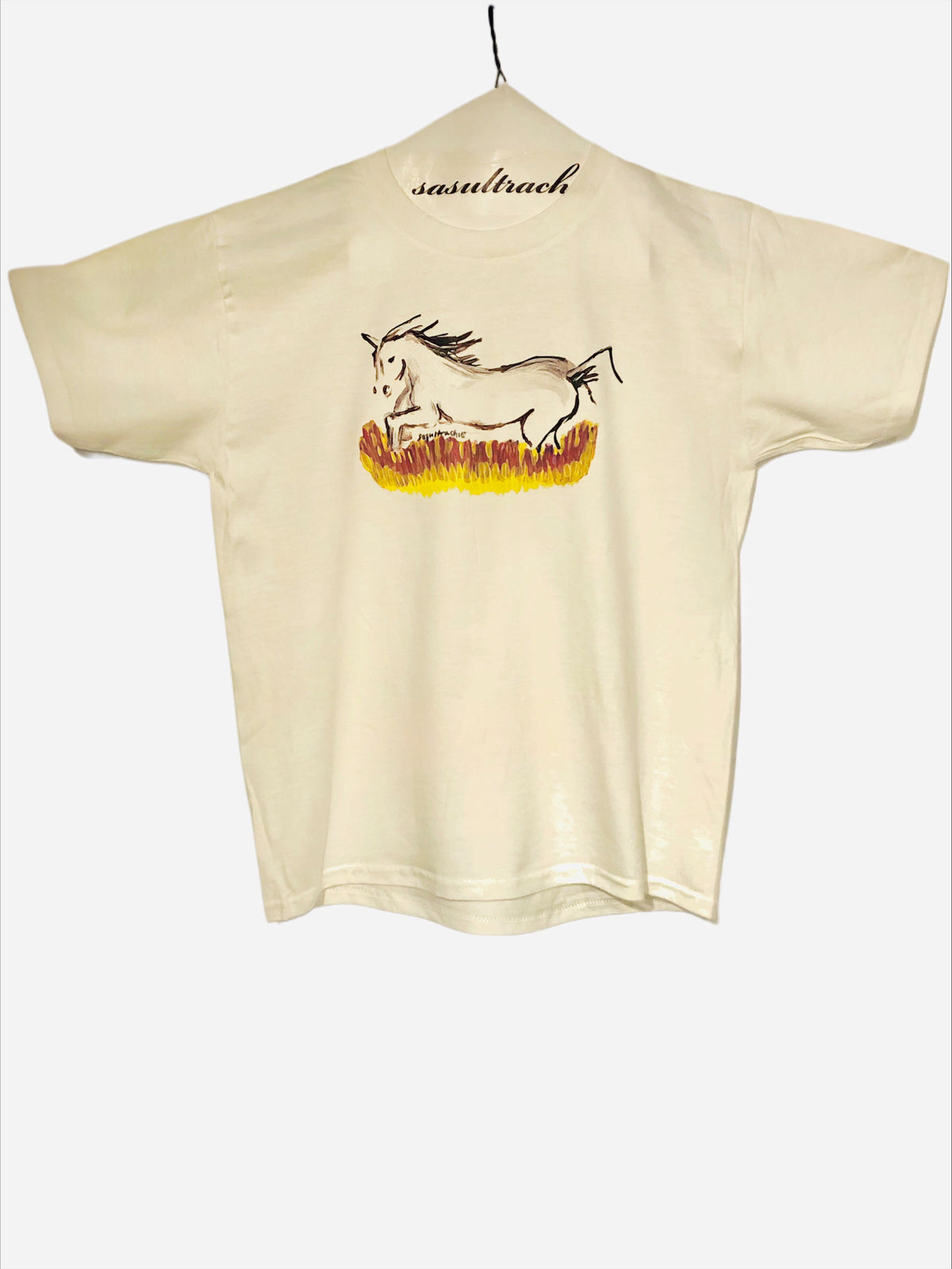 Horse Gold Mane & Tail Youth Tee - White
