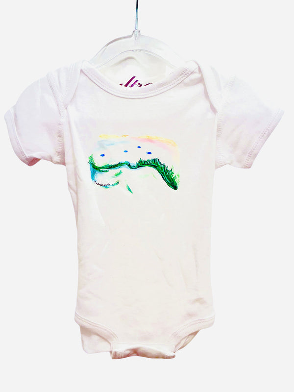 Mountain Top Onesie - White