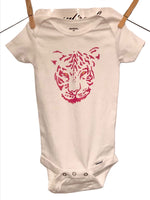 Pink Tiger Onesie - White 1