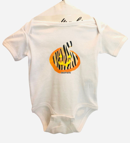 Pumpkin Onesie - White