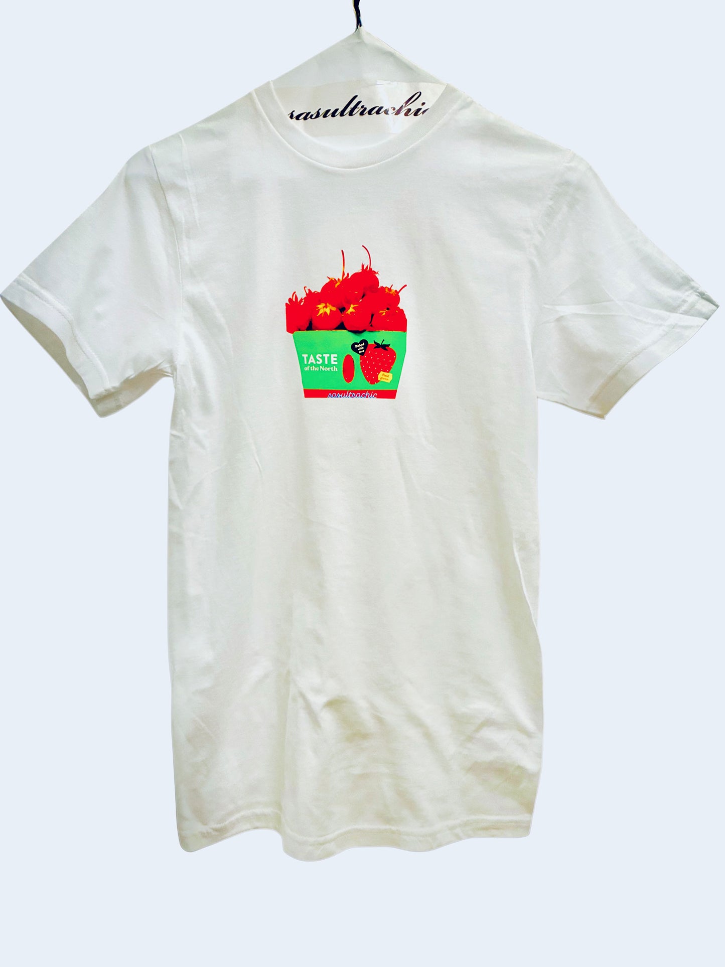 Red Strawberry Youth Tee - White