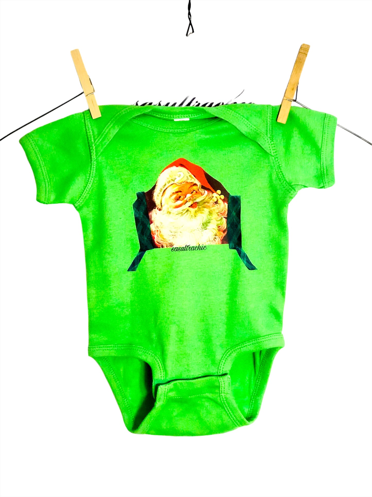 Santa Onesie - Green