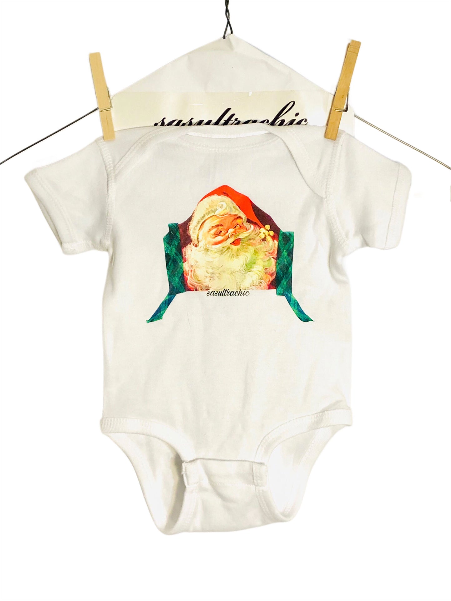 Santa Onesie - White
