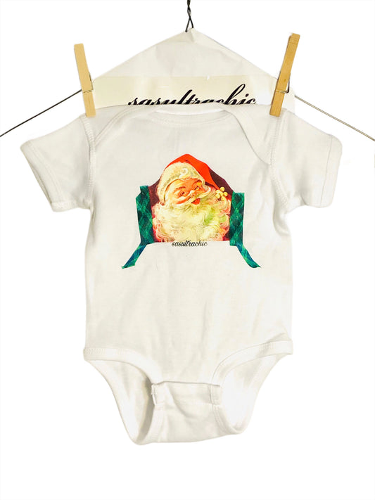 Santa Onesie - White